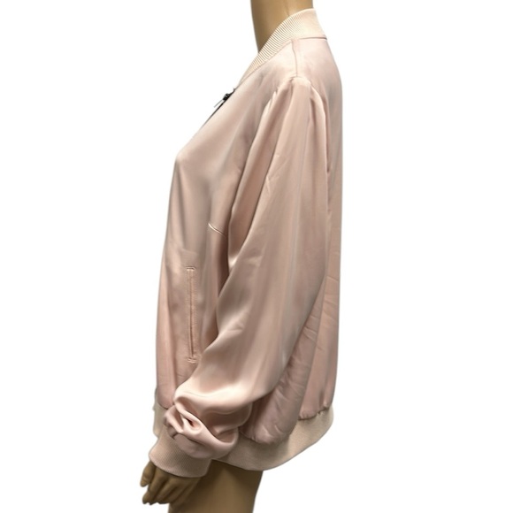 Lane Bryant Full Zip Up Lace Accent Lined Jacket Light Pink and Black Womens 14 - Picture 14 of 14